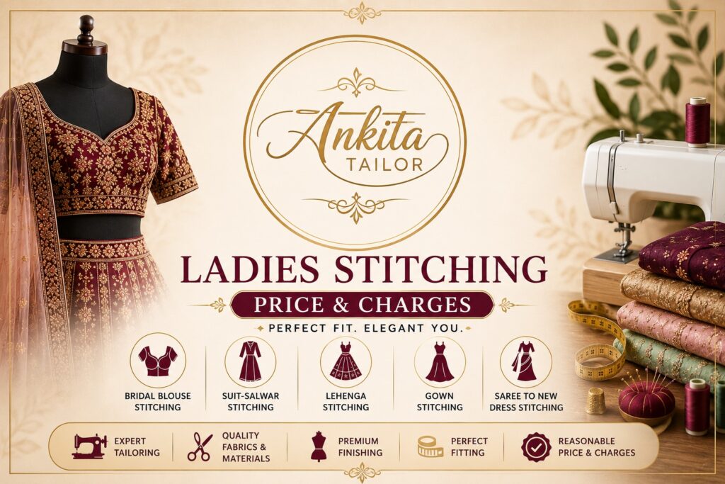 bridal blouse stitching price in prayagraj, suit stitching charges in prayagraj, lehenga stitching price in prayagraj, gown stitching charges in prayagraj, saree to new dress stitching price in prayagraj