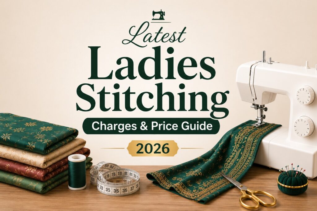 Latest Ladies Stitching Charges & Price Guide 2026 1 Latest Ladies Stitching Charges 2026, Latest Bridal Blouse Stitching Price in Prayagraj, Latest Suit Stitching Price Prayagraj, Latest Lehenga Stitching Charges in Prayagraj, Latest Gown Stitching Price in Prayagraj