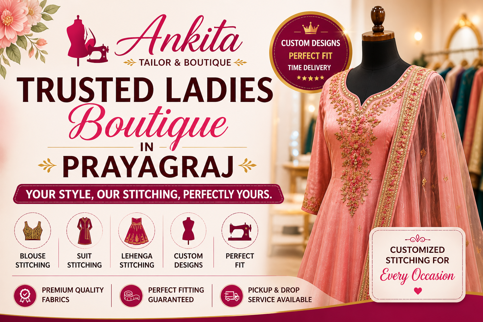 Top Rated Boutique in Prayagraj(Allahabad) & trusted ladies boutique in Prayagraj (Allahabad)