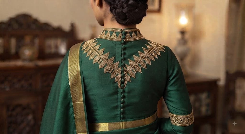 Back Neck with Traditional Temple Border
