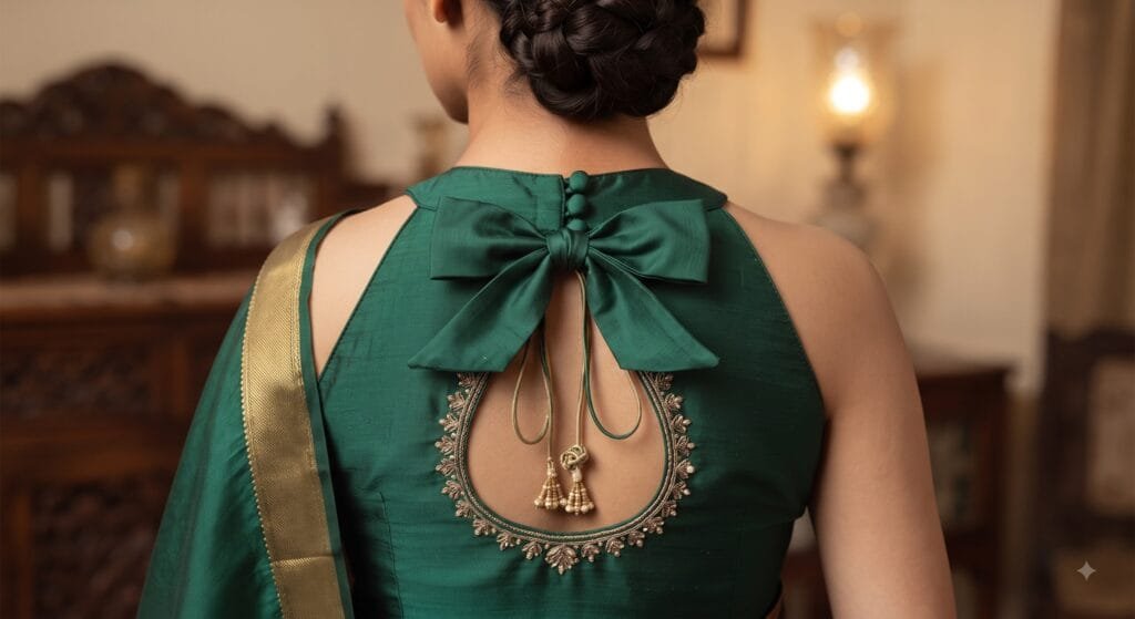 Bow या Dori Detail वाला Back Neck