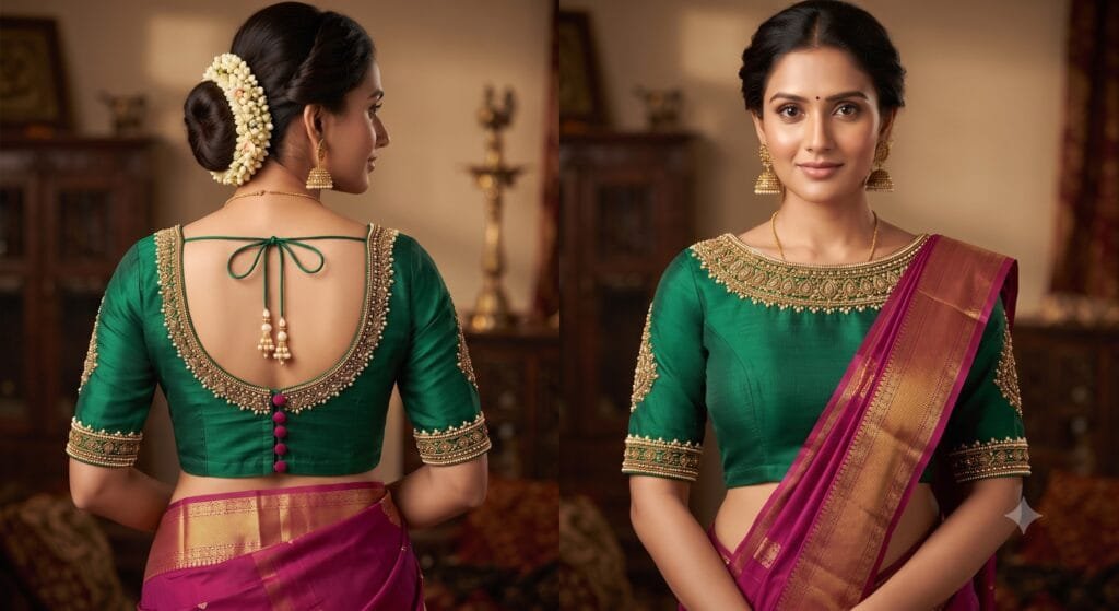 party wear saree blouse designs