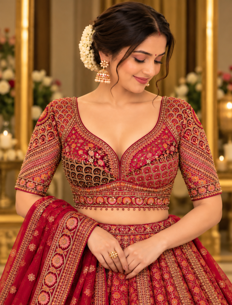 Wedding Blouse Front Side Design